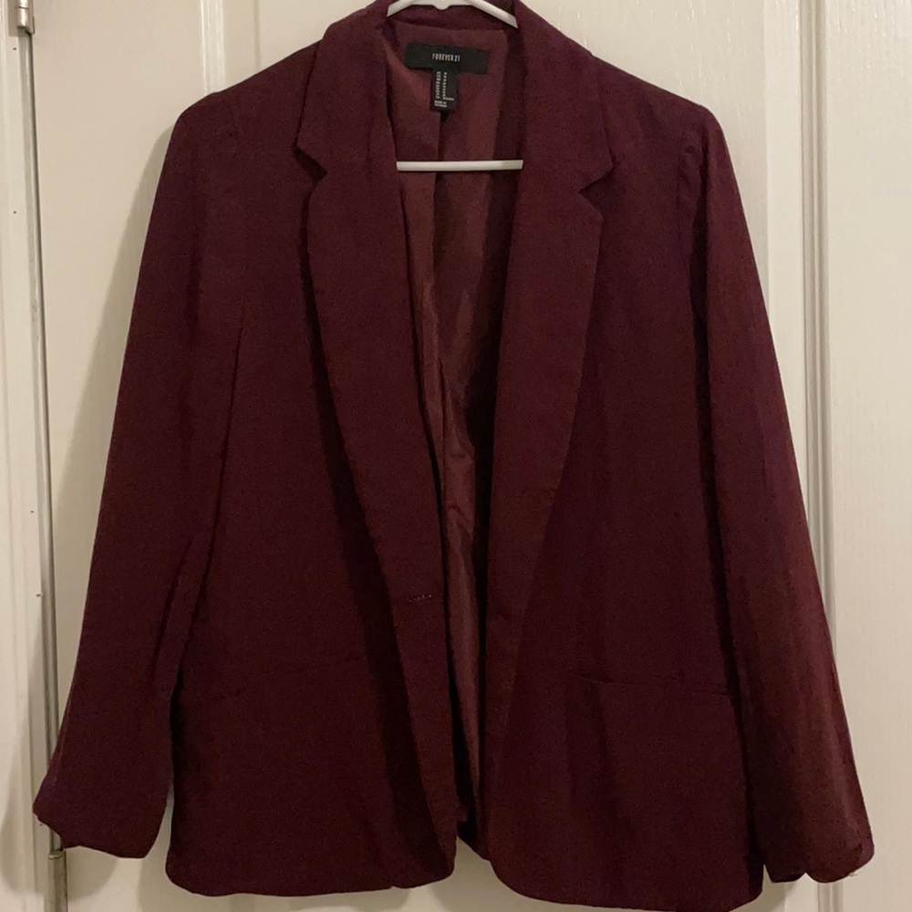 Forever 21 Deep Red Blazer